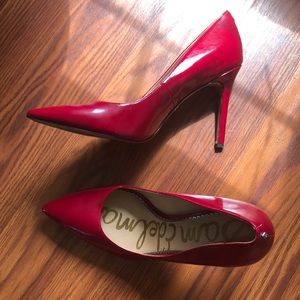 Red patent Sam Edelman pumps size 9